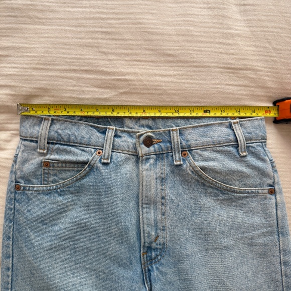 Vintage Orange Tab Levis 505 Jeans Denim Made in USA Mens Unisex Tag Size 32x30 - Picture 5 of 9